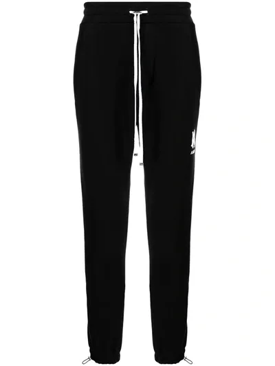 Amiri Logo Cotton And Viscose Sweatpants In Black