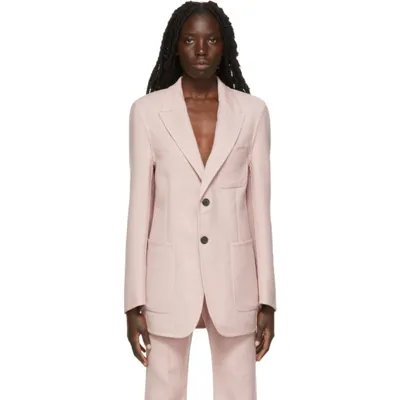 Kwaidan Editions Double Face Wool Blazer In Dusty Pink