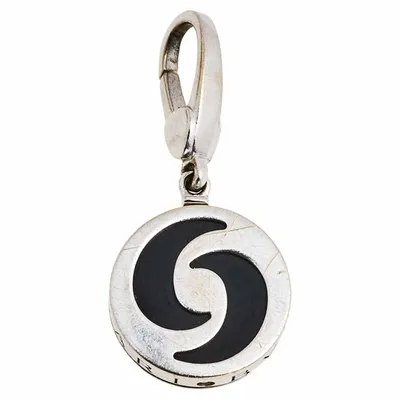 Pre-owned Bvlgari Allegra Onyx 18k White Gold Optical Charm