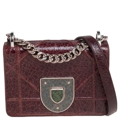 Pre-owned Dior Ama Club Shoulder Bag In Burgundy