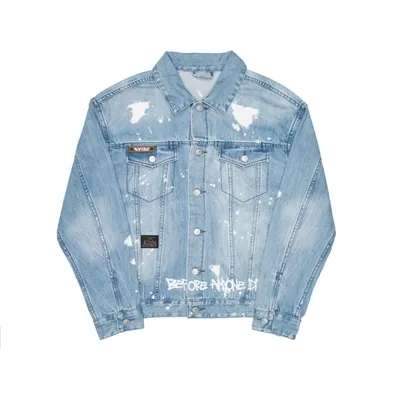 Evisu X Sfera Ebbasta Graffiti Denim Jacket In Blue