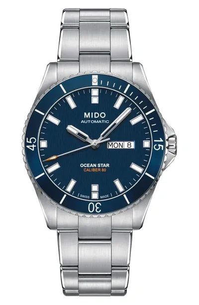 Mido Men's Swiss Automatic Ocean Star Captain V Stainless Steel Bracelet Watch 42.5mm