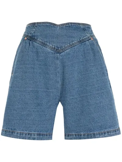 Amapô Dudu Bertholini Denim Shorts In Blue