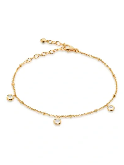 Monica Vinader Mini Gem Chain Bracelet In Gold