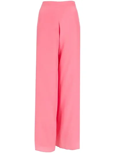 Amir Slama Silk Palazzo Pants In Pink