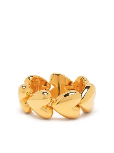 Ambush Polished Heart Link Ring In Golden