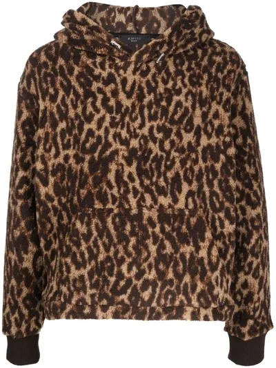 Amiri Brown & Tan Printed Leopard Hoodie