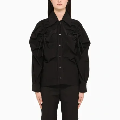 Bottega Veneta Black Draped Shirt