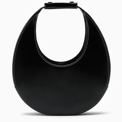 Staud Leather Moon Bag In Black