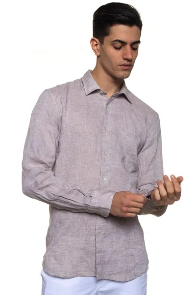 Vincenzo De Lauziers Casual Shirt In Beige