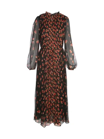 Twinset Flowers Printing L/s Long Dress