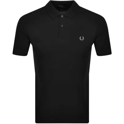 Fred Perry Plain Polo T Shirt Black