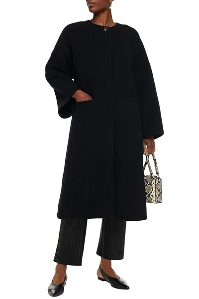 Rodebjer Nusa Oversized Wool-blend Felt Coat In Black