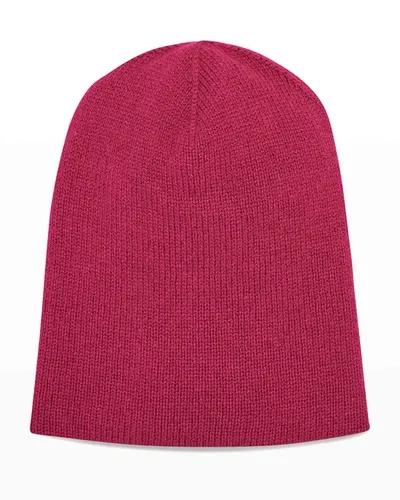 The Row Kid's Cashmere Knit Beanie In Fuschia