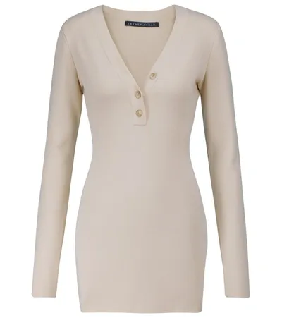 Zeynep Arcay Knit Minidress In Beige