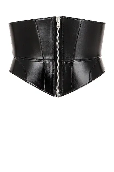 Alaïa Small Zip Bustier Belt In Noir