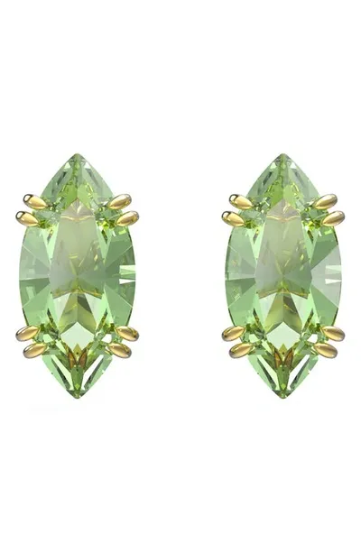 Swarovski Gema Stud Earrings In Green