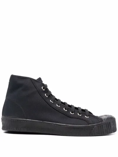 Spalwart Logo Hi-top Sneakers In Black