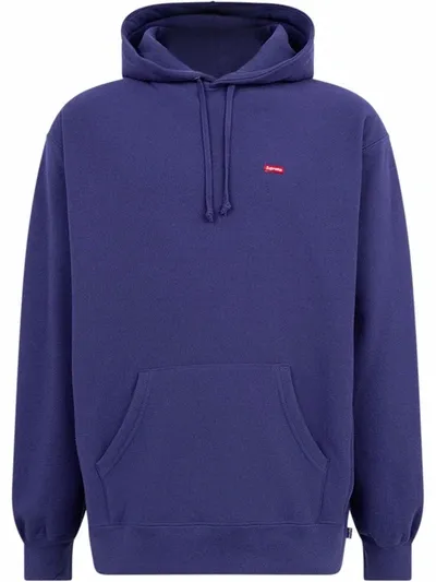 Supreme Small Box-logo Hoodie In Blue