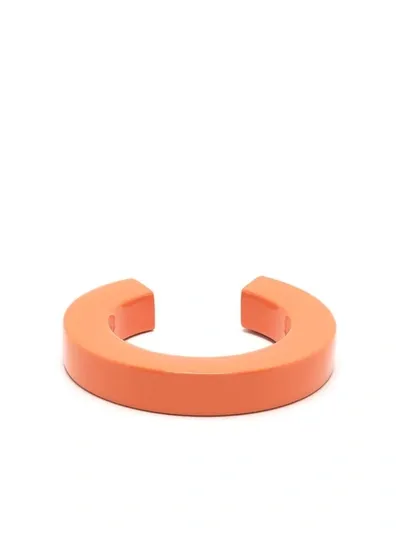 Uncommon Matters Aperture Geometric Bangle In Orange