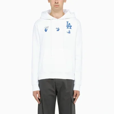 Off-white White/blue Mlb La Dodgers Hoodie