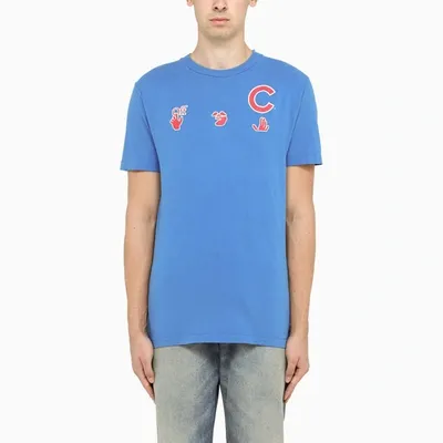 Off-white Blue/red Mlb Chicago Cubs Crewneck T-shirt