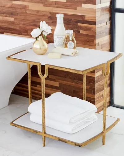 William D Scott Curve Gold Side Table