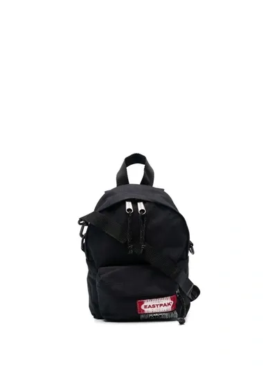 Mm6 Maison Margiela X Eastpak Logo Patch Backpack In Schwarz