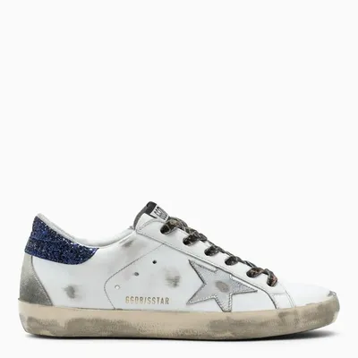 Golden Goose White Glittered Superstar Sneakers