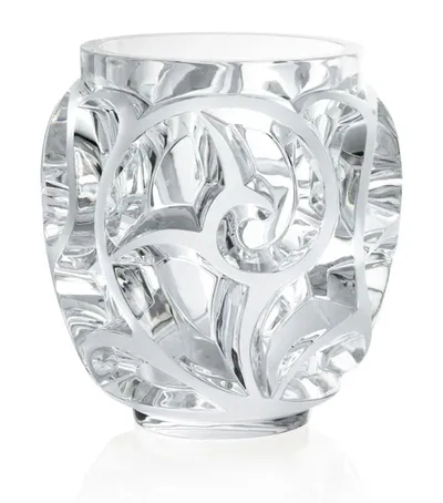 Lalique Crystal Tourbillons Vase In Clear