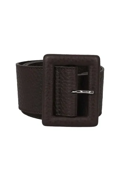 Orciani Hammered Leather Belt In Brown