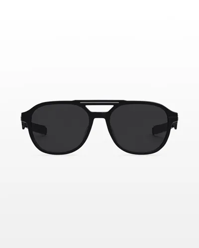 Dior Men's  Essential Carbon Fiber Sunglass Sunglasses In Shiny Black/smoke