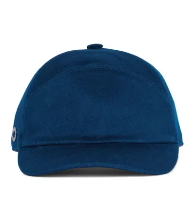 Loro Piana Cashmere Baseball Cap In Peacock Eye