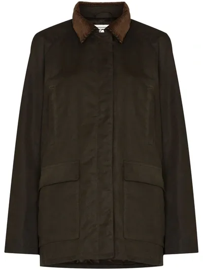 Totême Country Elbow-patch Detail Jacket In Green