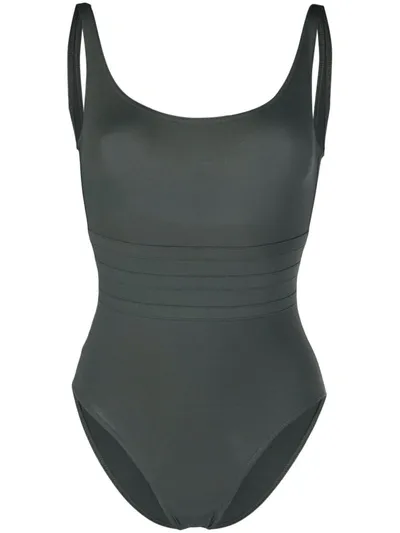 Eres Asia Scoop-neck One-piece Swimsuit With Waistband Detail In Laurier Rose