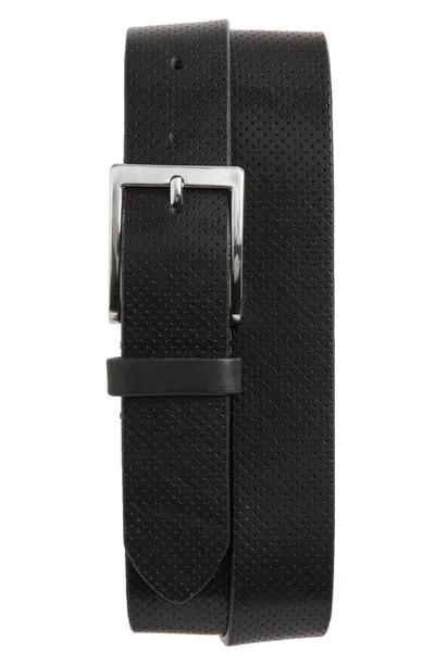 To Boot New York Perforated Leather Belt In Nevada Nero