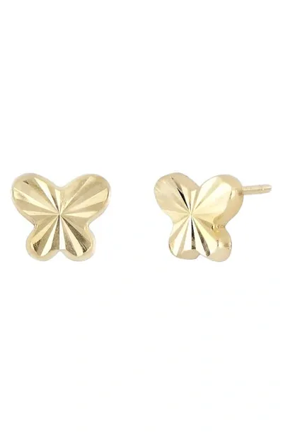 Bony Levy 14k Gold Textured Butterfly Stud Earrings In 14k Yellow Gold