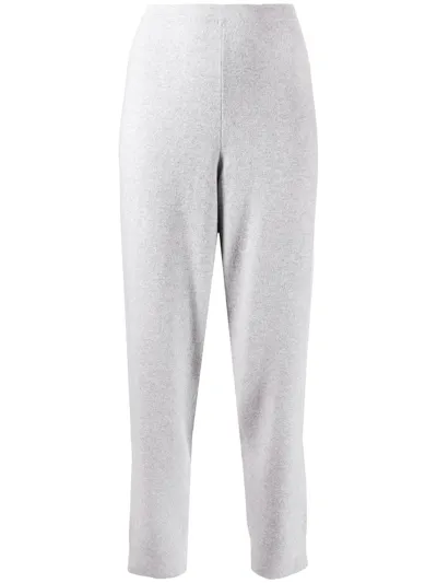 Vince Mid-rise Fine-knit Leggings In Grey