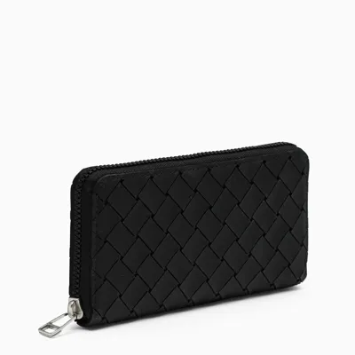 Bottega Veneta Black Zip Around Wallet