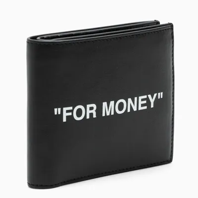 Off-white Black "for Money" Billfold Wallet