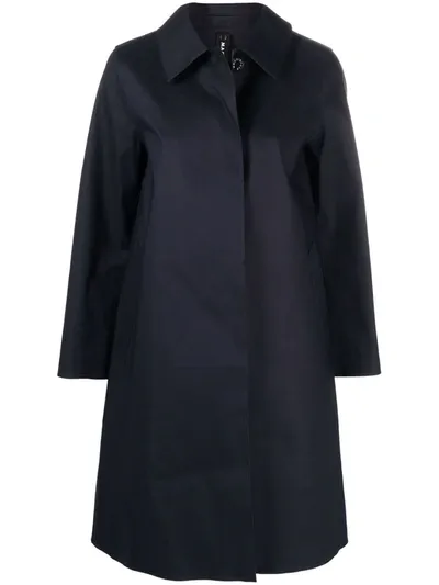 Mackintosh Banton Bonded Cotton Coat In Blau