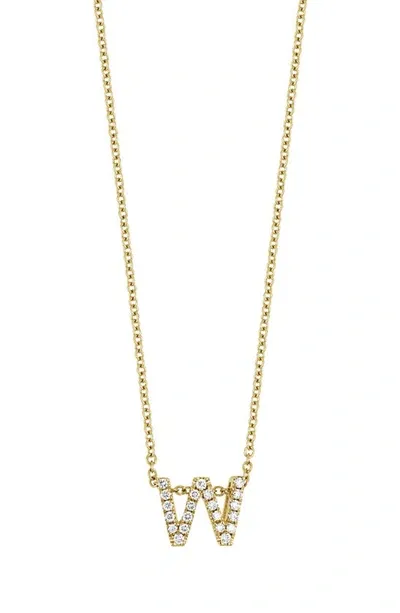 Bony Levy 18k Gold Pavé Diamond Initial Pendant Necklace In Yellow Gold - W