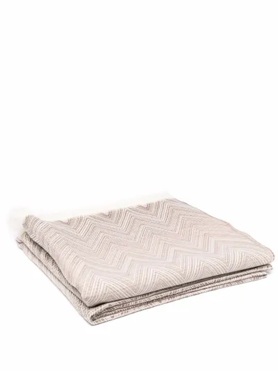 Missoni Zig-zag Woven Blanket In Nude