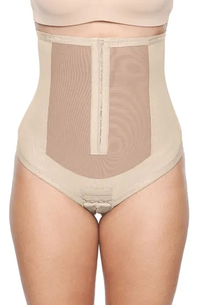 Bellefit Postpartum Cheekster Corset Girdle In Beige