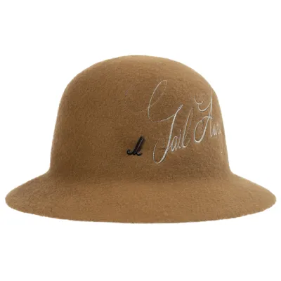 Junya Watanabe Embroidered Logo Hat In Brown