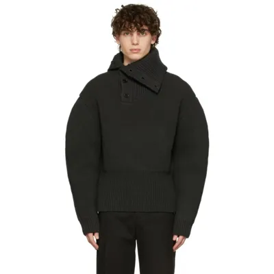 Bottega Veneta Sweater Double Face Shetland Black