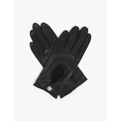 Dents Thruxton Keyhole Leather Driving Gloves In Black