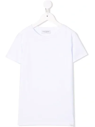 Paolo Pecora Kids' Tonal-logo Crewneck T-shirt In White