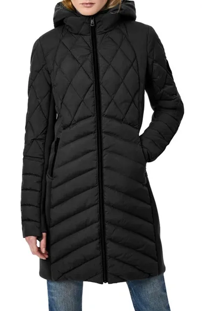 Bernardo Packable Hooded Jacket In Black