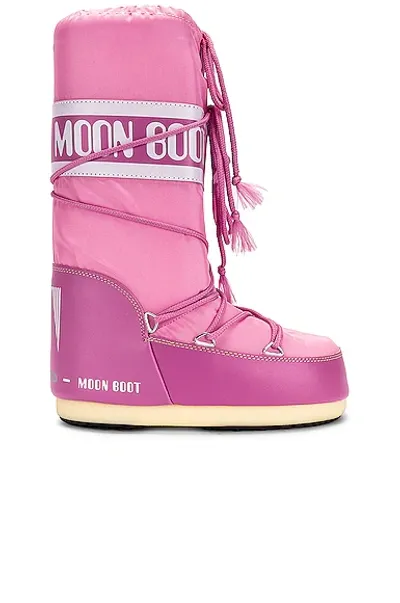 Moon Boot Nylon Boot In Pink